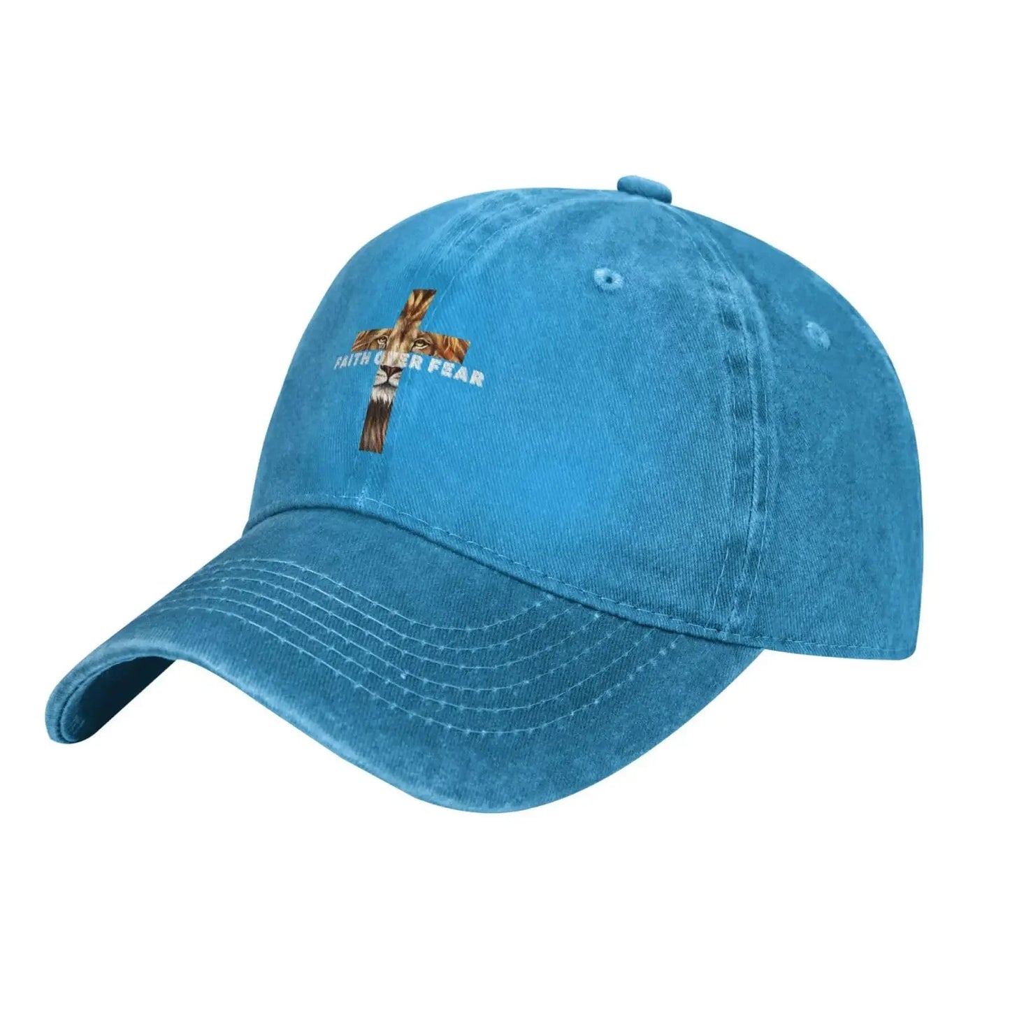 Faith Over Fear - Unisex Adjustable Denim Baseball Cap