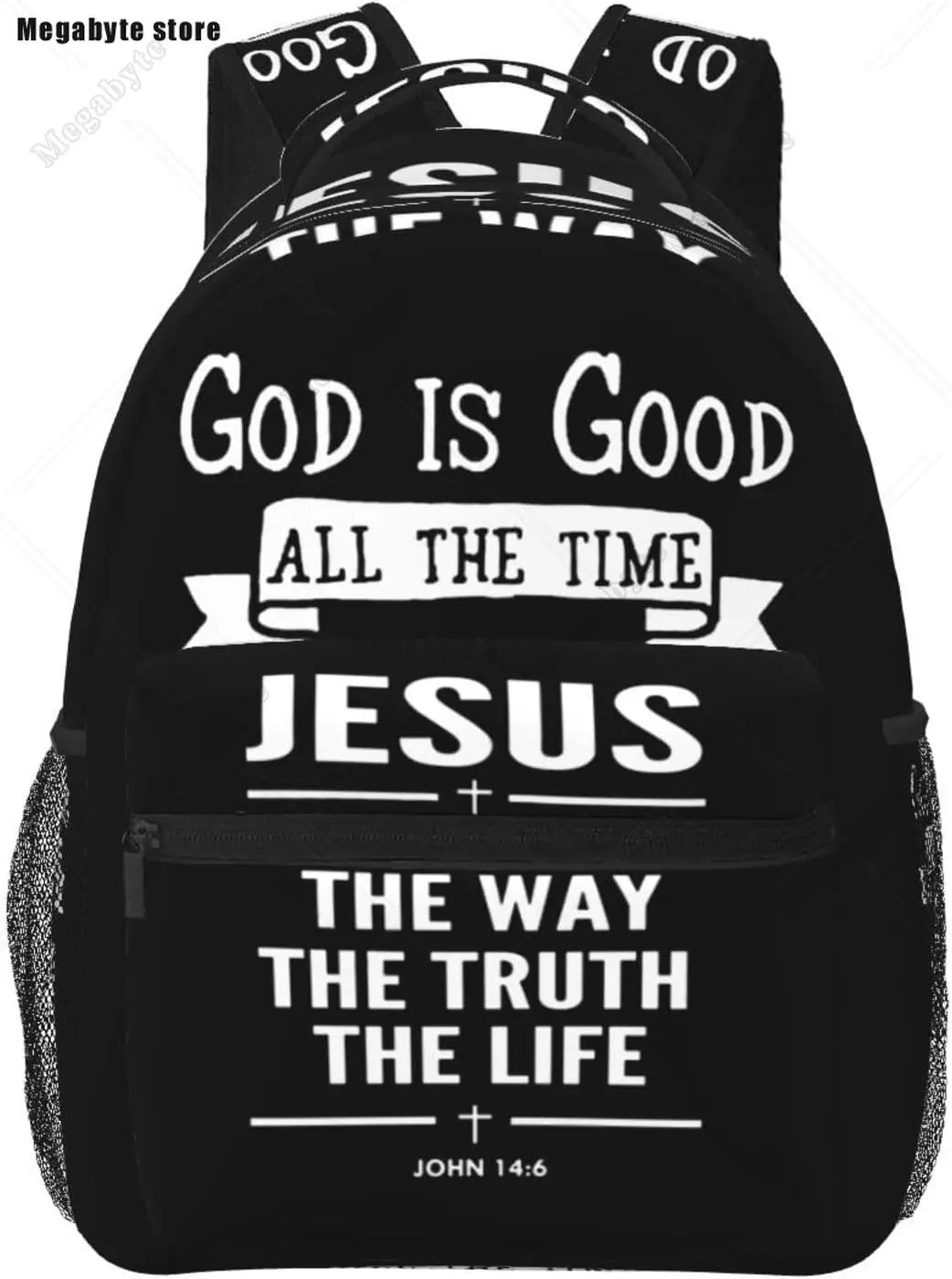 Faith-Inspired Backpack – Durable Polyester Christian Bag for School, Travel & Daily Carry