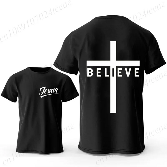 Men's Believe Cross Jesus T-Shirt