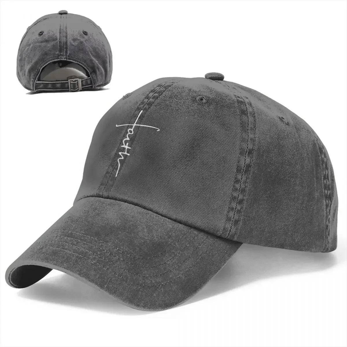 Faith - Unisex Denim Adjustable Baseball Cap