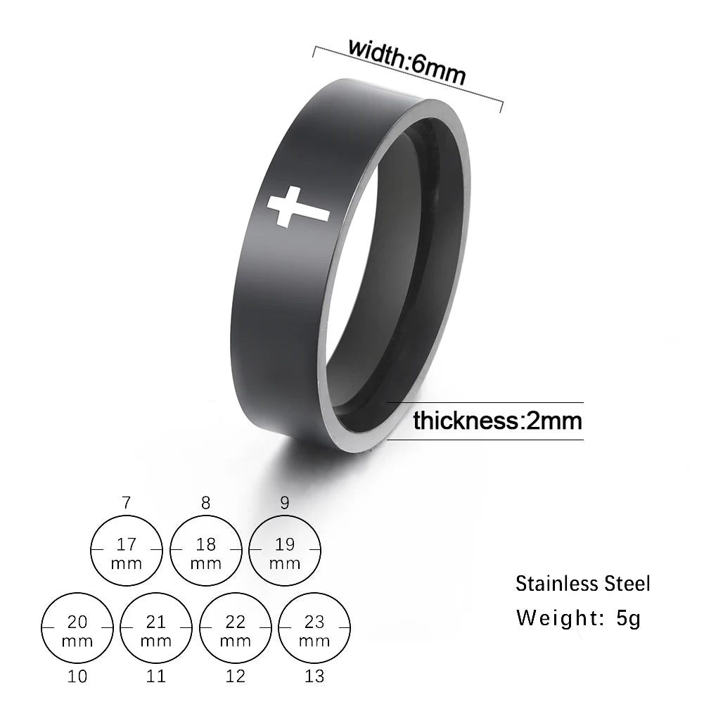 Unisex Cross Ring – Minimalist Design in Multiple Colors