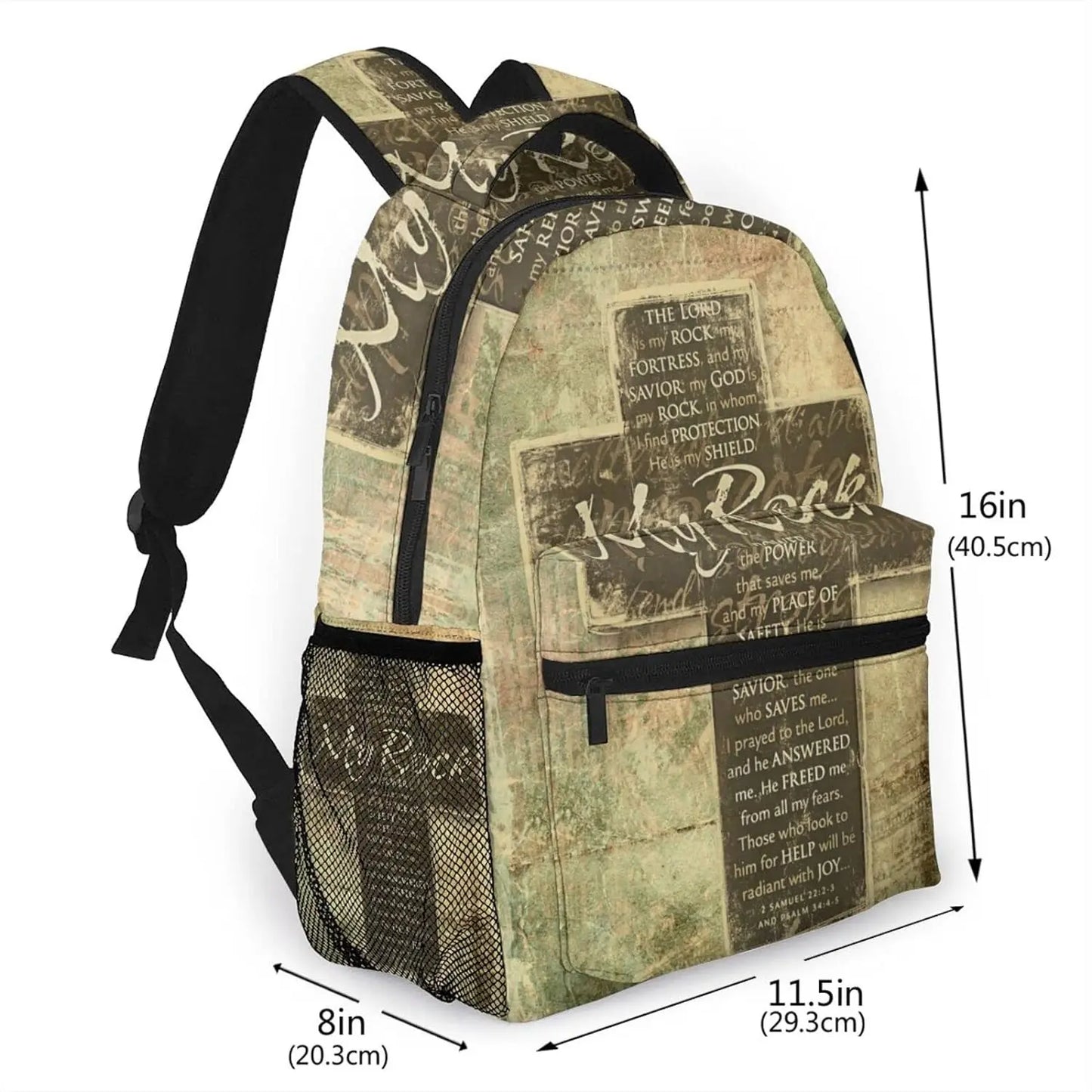Faith-Inspired Backpack – Durable Polyester Christian Bag for School, Travel & Daily Carry