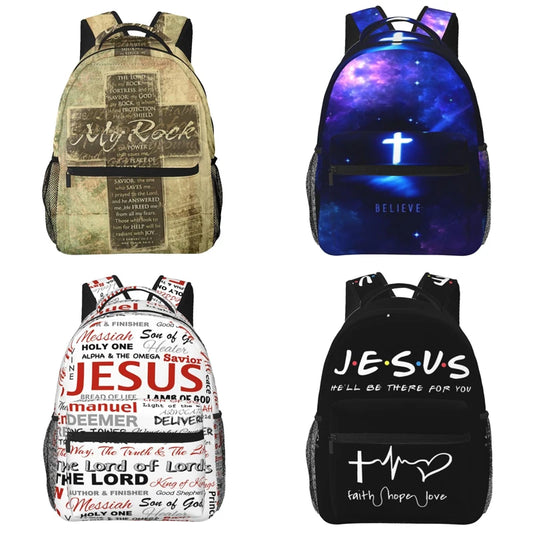 Faith-Inspired Backpack – Durable Polyester Christian Bag for School, Travel & Daily Carry