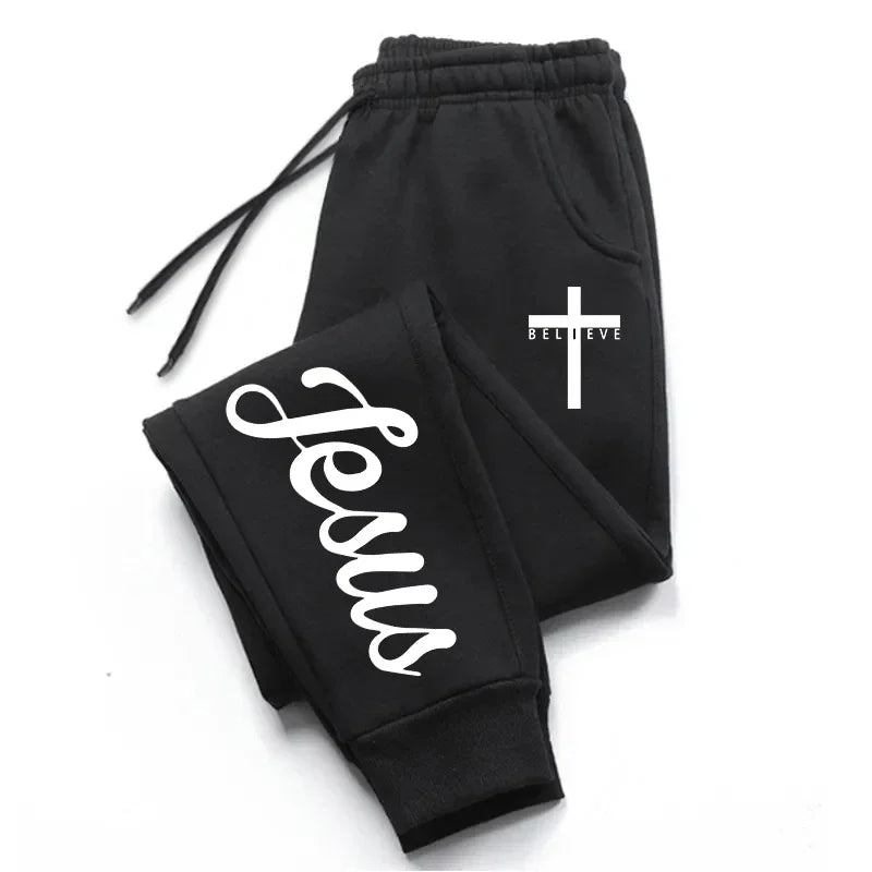 Jesus Cross Men's Drawstring Sweatpants