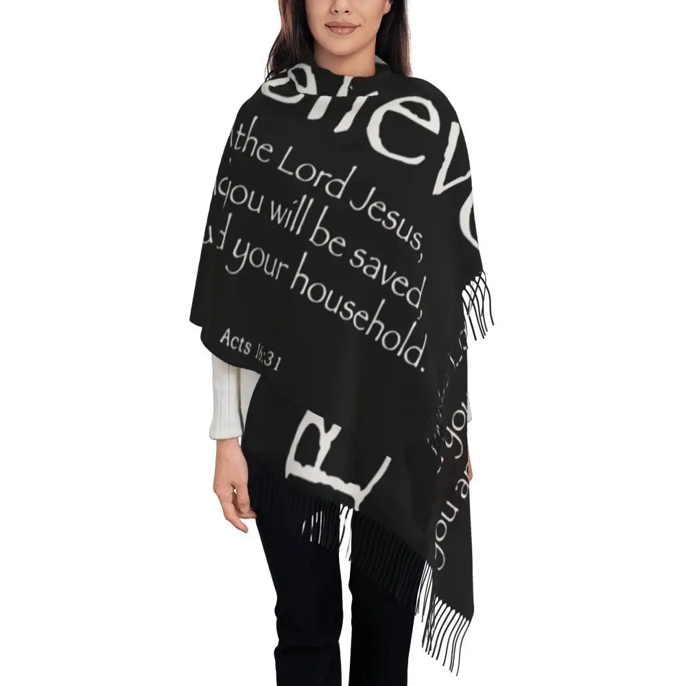 Women’s Lightweight Christian Shawl/Wrap - Oversized Fit