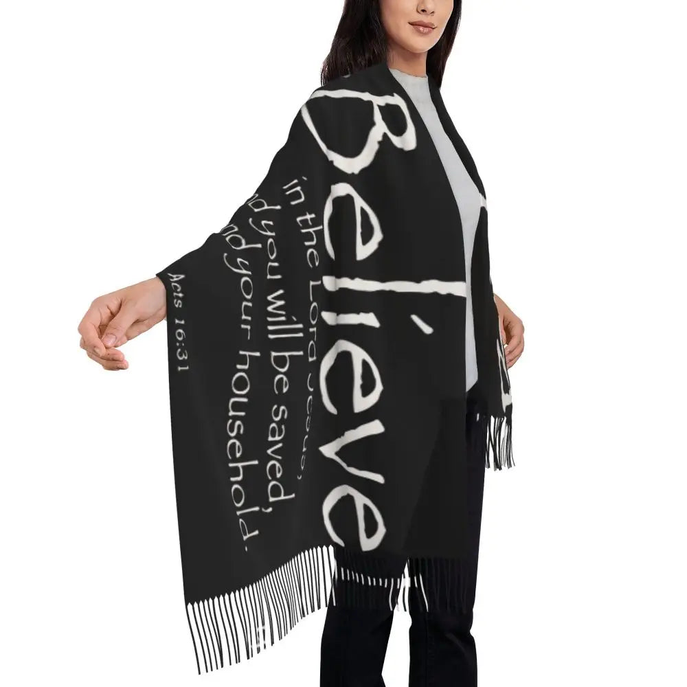 Women’s Lightweight Christian Shawl/Wrap - Oversized Fit