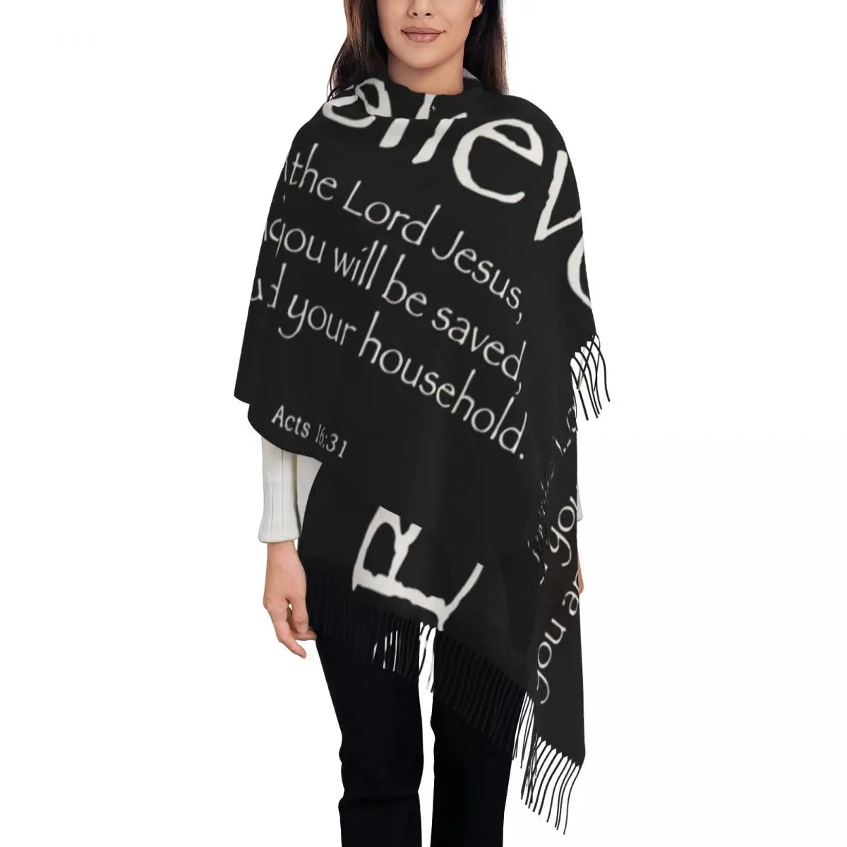 Women’s Lightweight Christian Shawl/Wrap - Oversized Fit