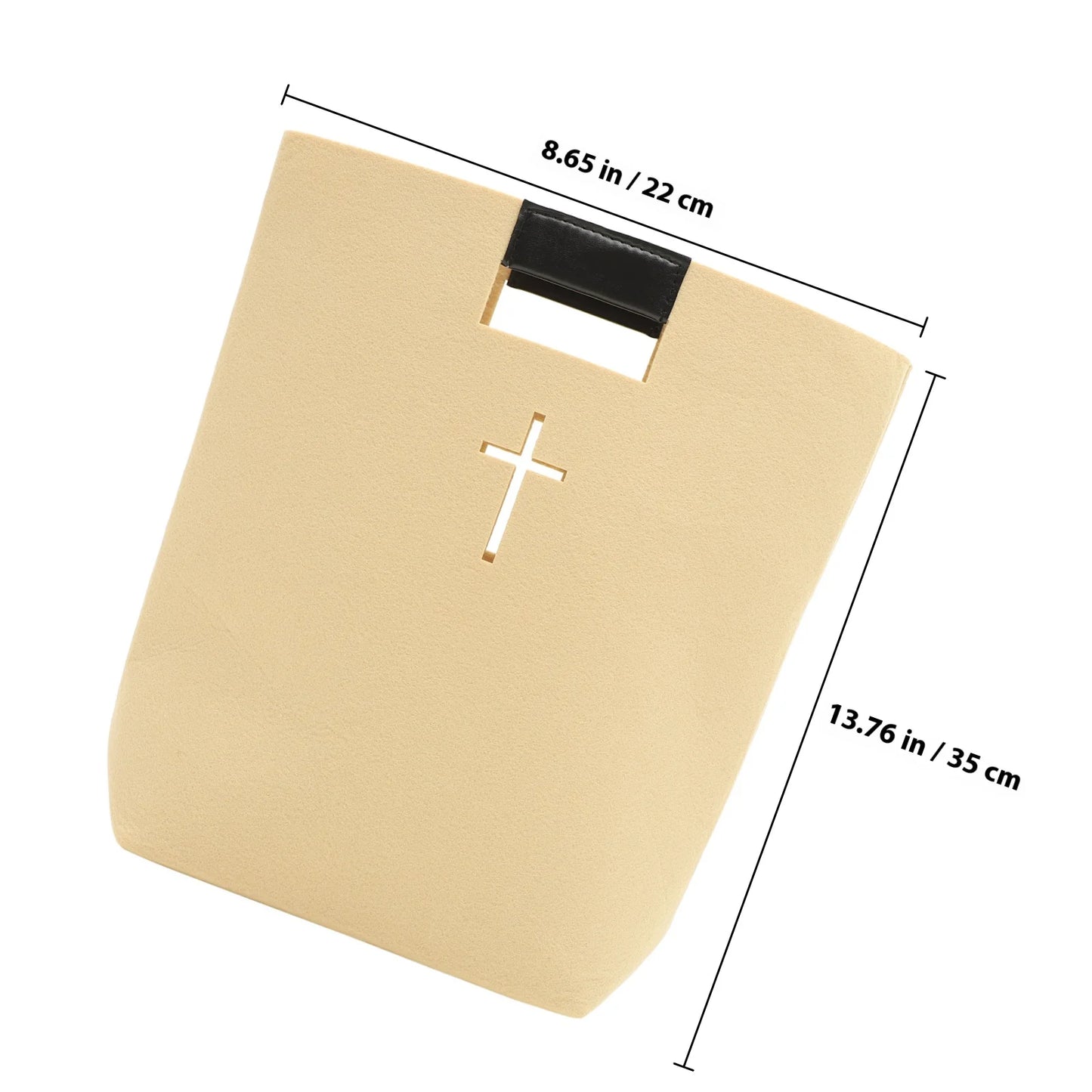 Large Capacity Bible Tote Bag - Handle Cross