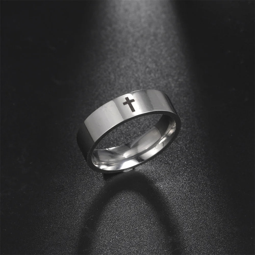 Unisex Cross Ring – Minimalist Design in Multiple Colors