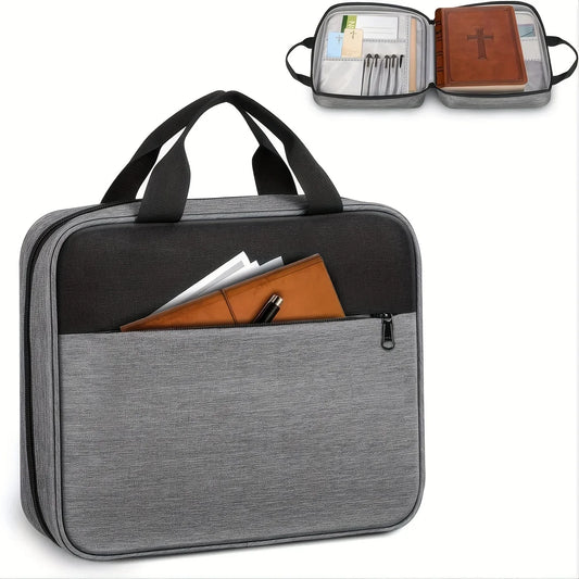 Bible Cover Carrying Case – Zippered Tote Style in Durable Polyester