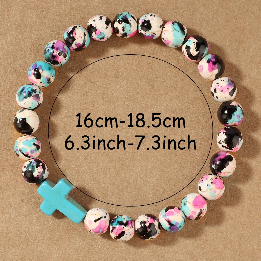 Colorful Beaded Stone Bracelet