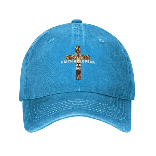 Faith Over Fear -  Unisex Adjustable Denim Baseball Cap